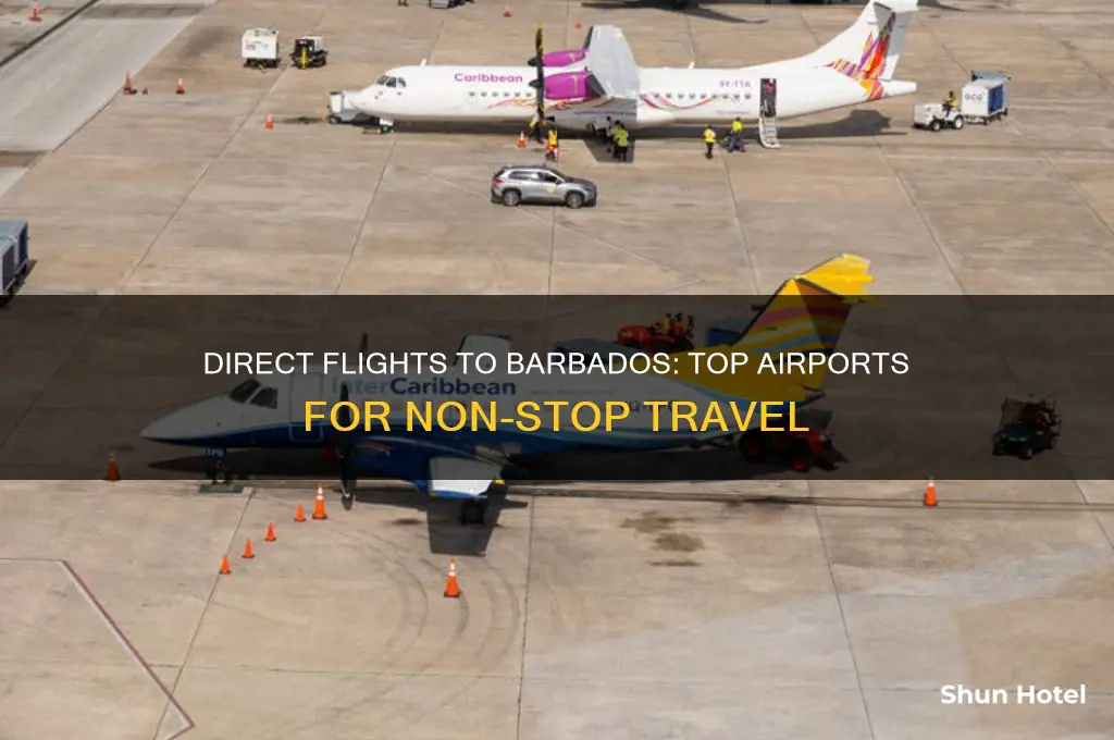 what airports fly direct to barbados