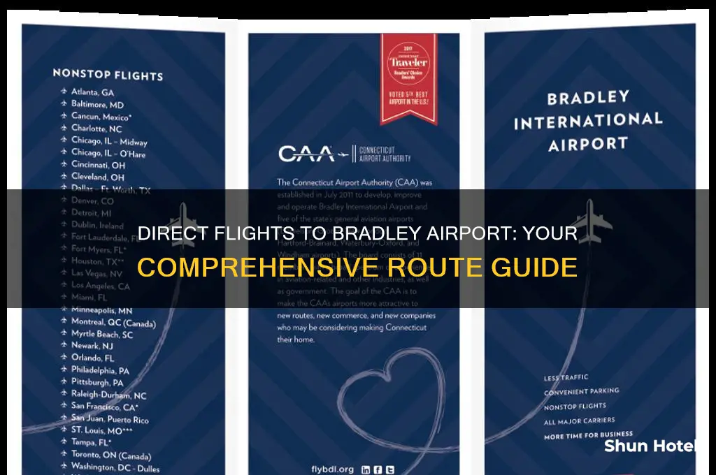 what airports fly direct to bradley airport