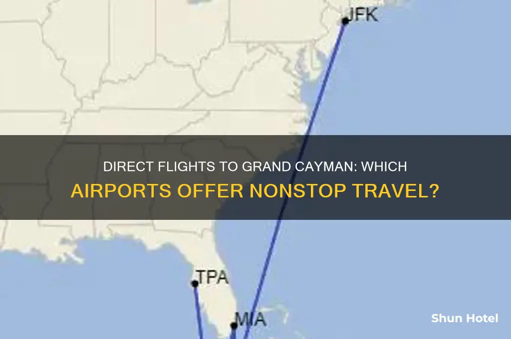 what airports fly direct to grand cayman