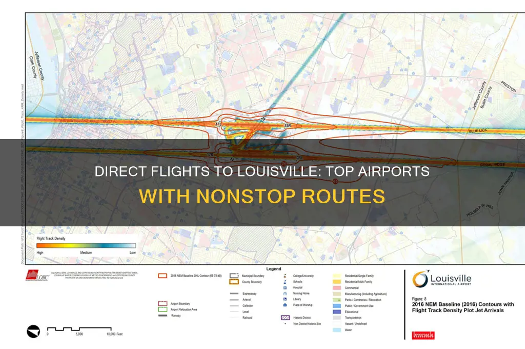 what airports fly direct to louisville