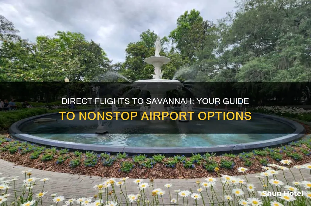 what airports fly direct to savannah