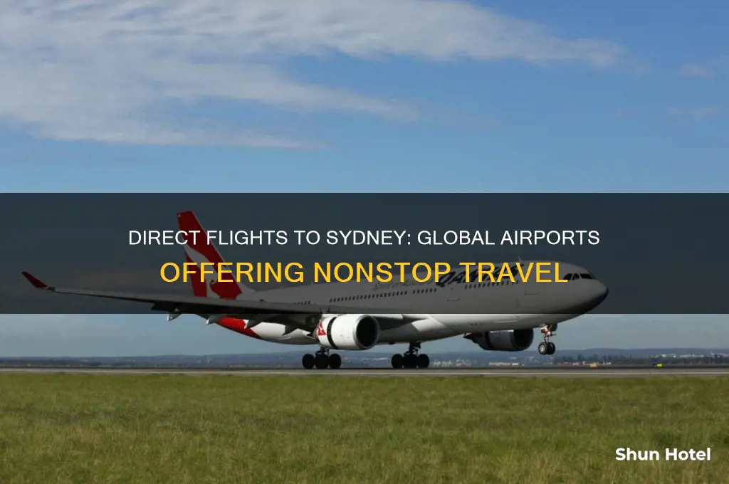 what airports fly direct to sydney