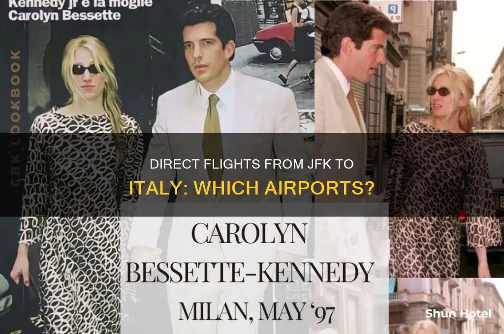 what airports in italy can i fly direct from jfk