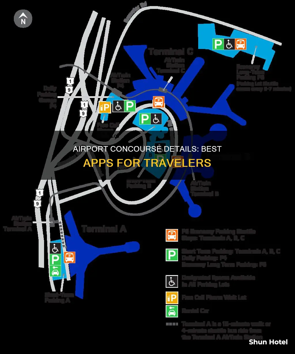 what app shows airport concourse details