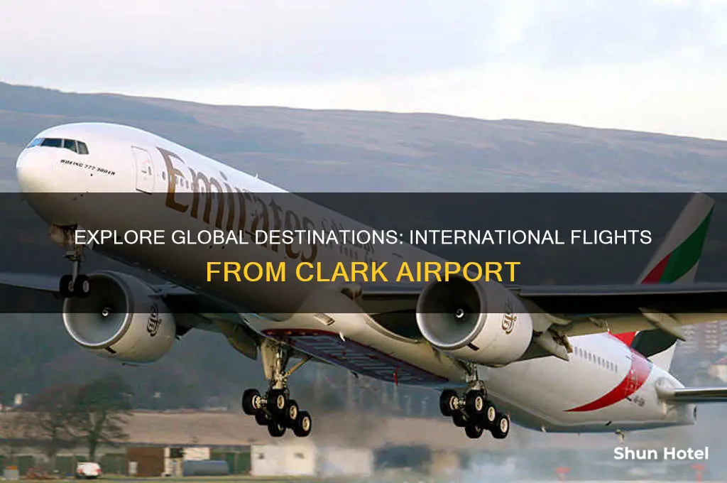 what are the international flights from clark airport