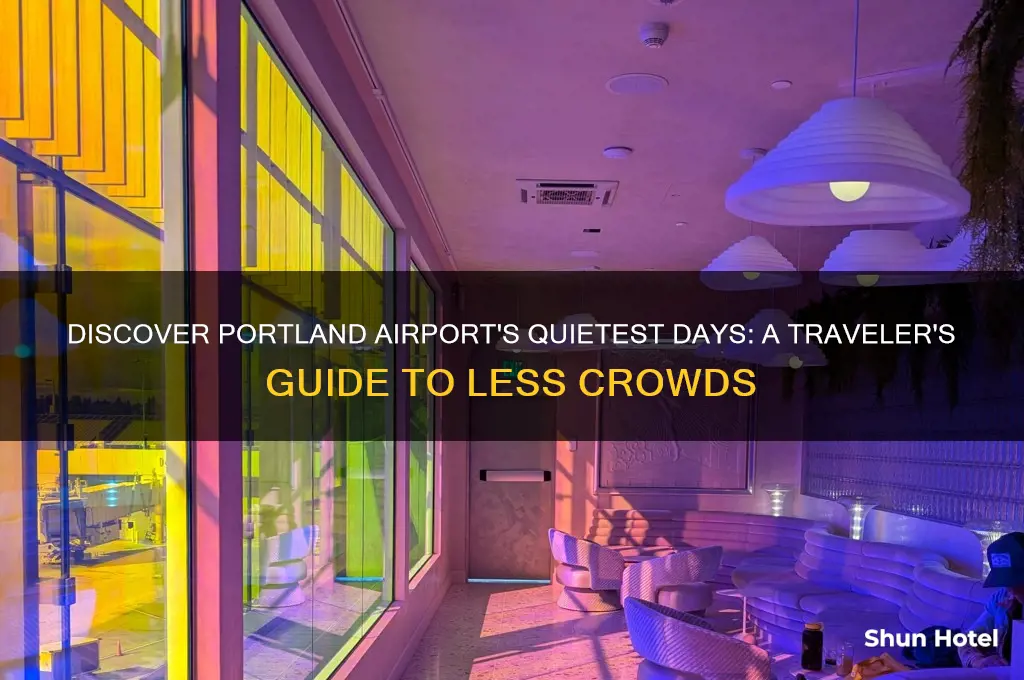 what are the least busy days at portland international airport