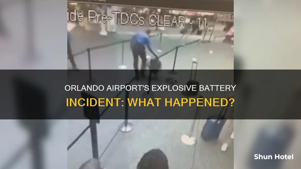 what battery exploded at orlando airport