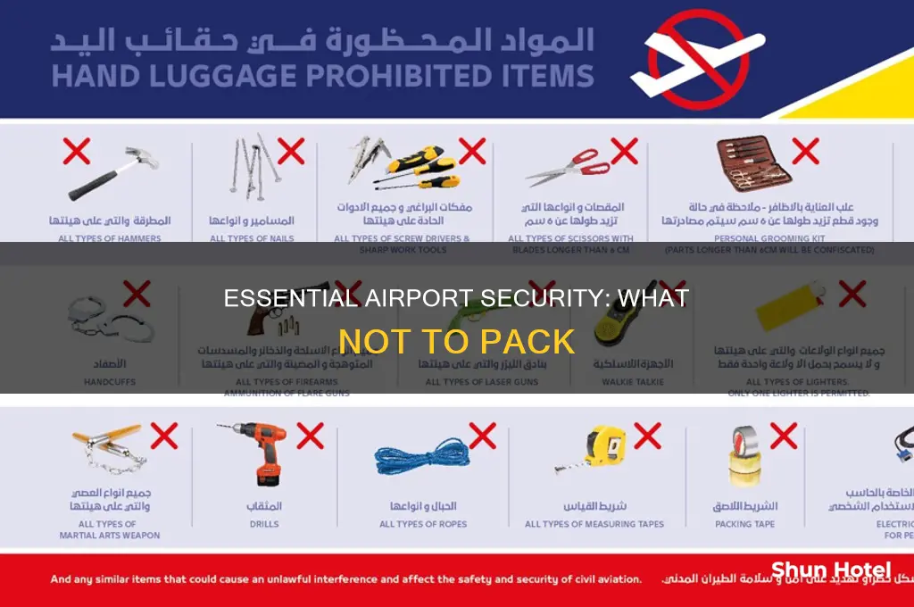 what can t you take to the airport