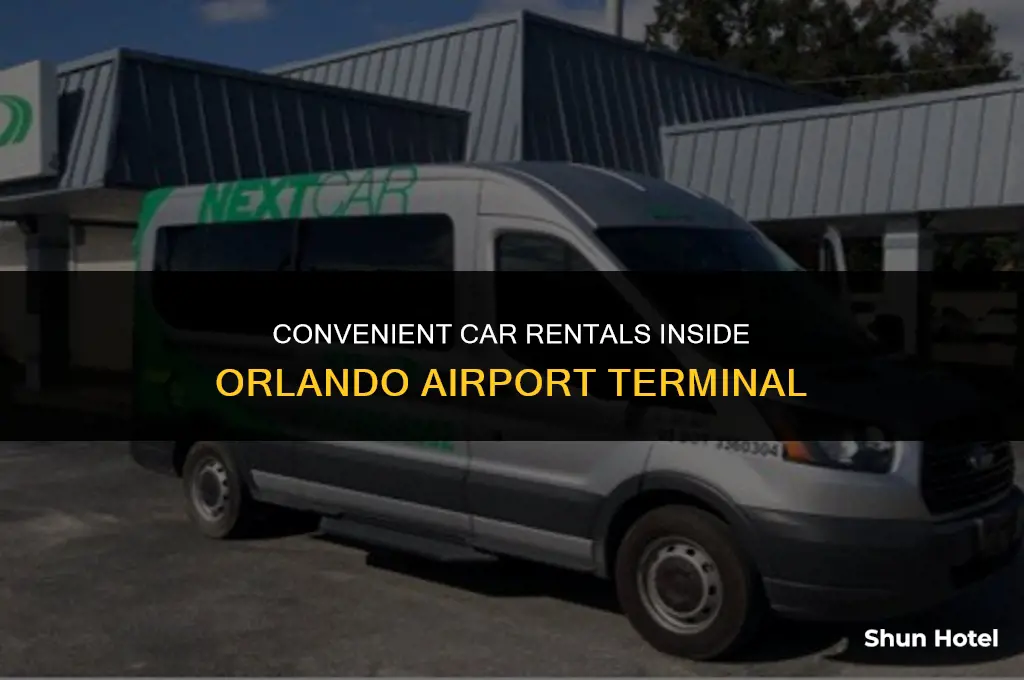 what car rental is in terminal at orlando airport