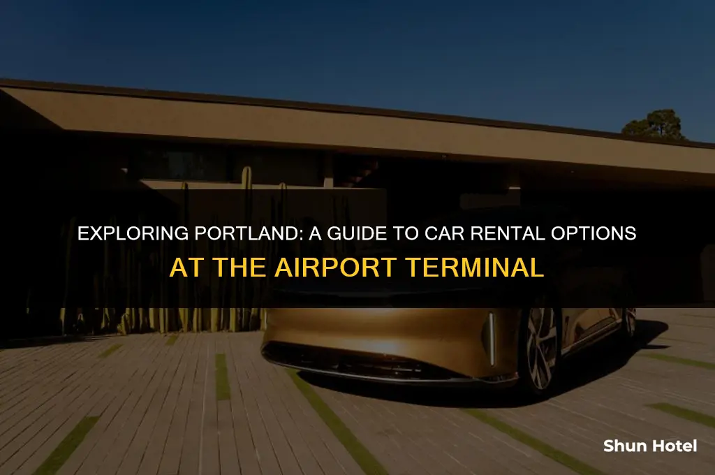 what car rental places are in the portland airport terminal