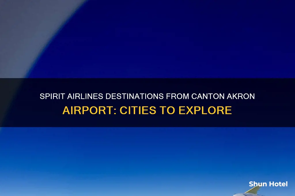 what cities does spirit fly to from canton akron airport