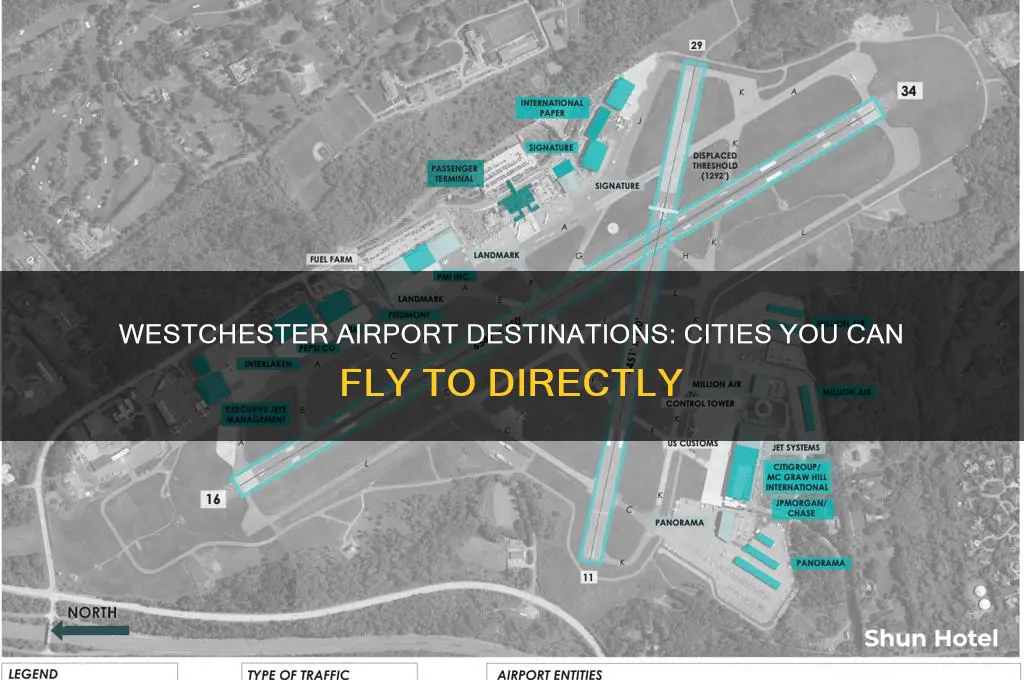 what cities does westchester airport fly to