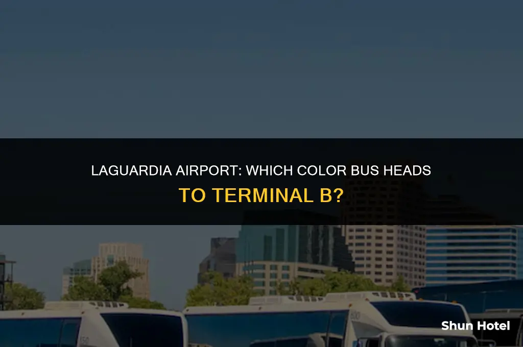 what color bus goes to terminal b at laguardia airport