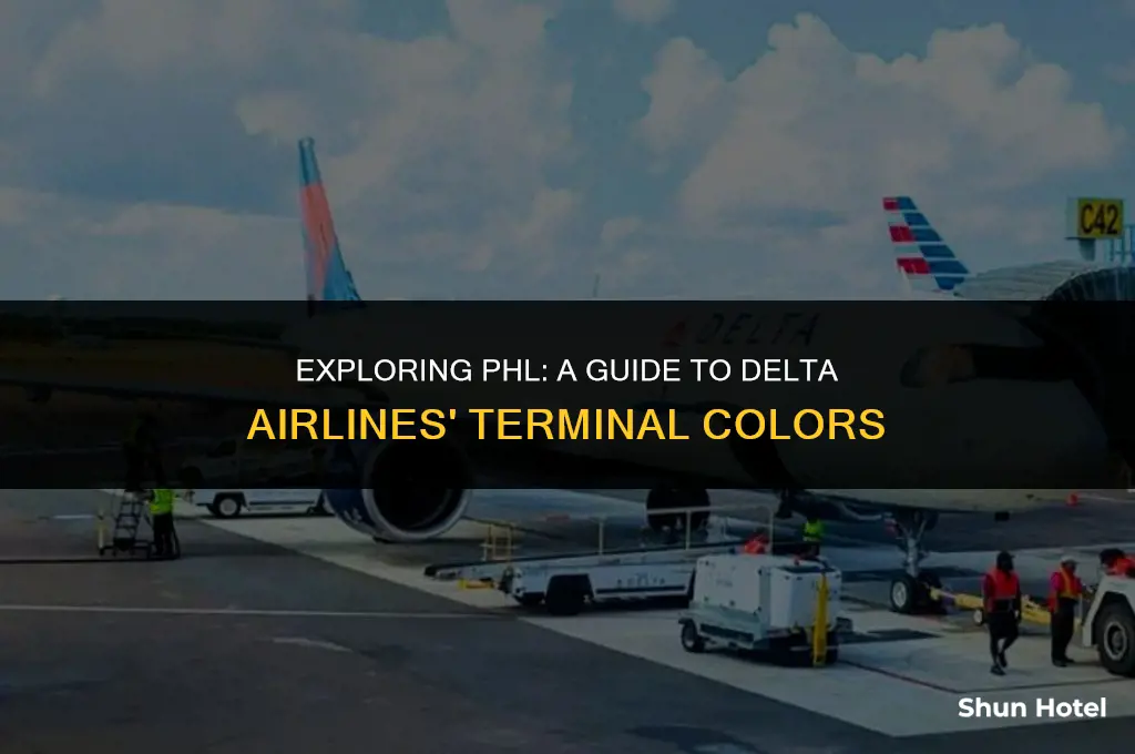what color is delta airlines terminal at phl airport