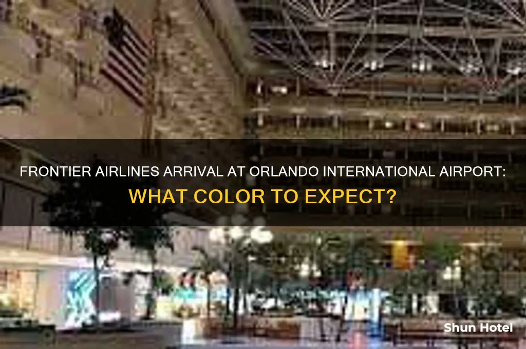 what color is frontier arrival at orlando international airport