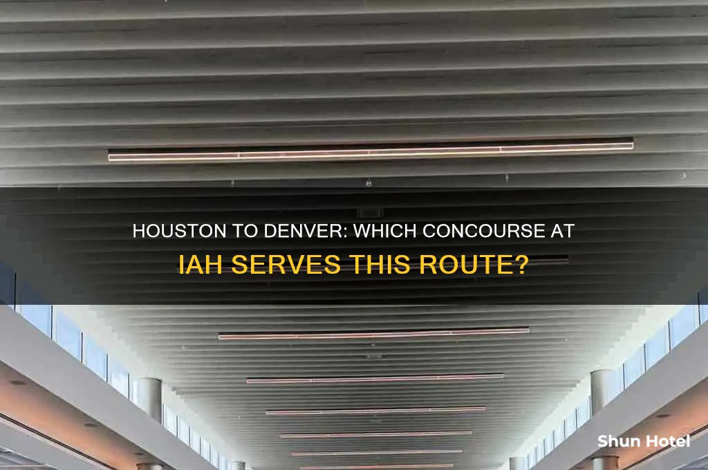 what concourse in houston international airport flies to denver