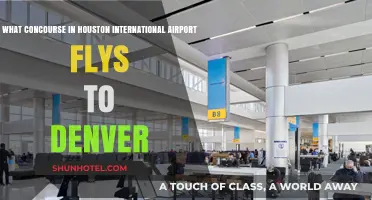 Which Concourse at Houston International Airport Services Flights to Denver?