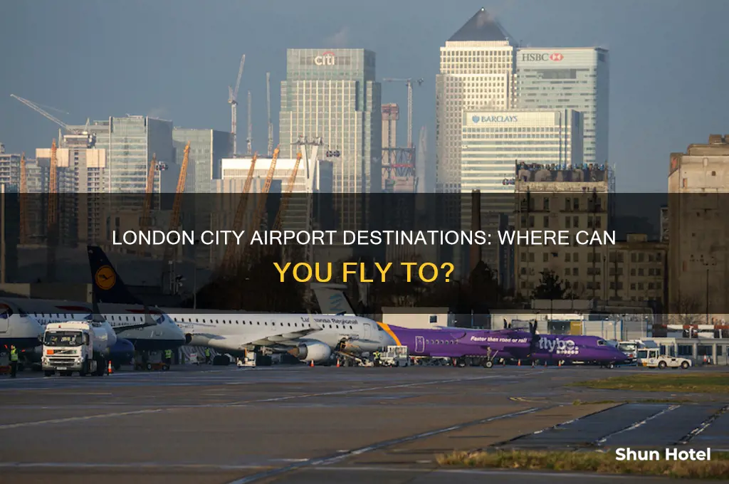 what destinations does london city airport fly to
