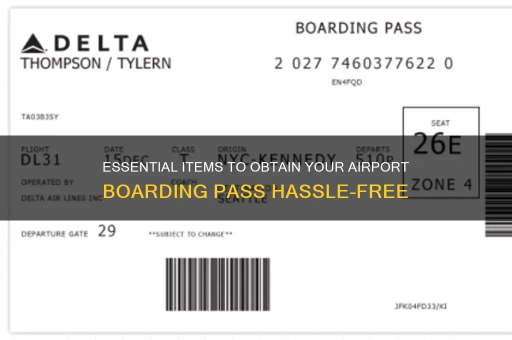 what do i need to get boarding pass at airport