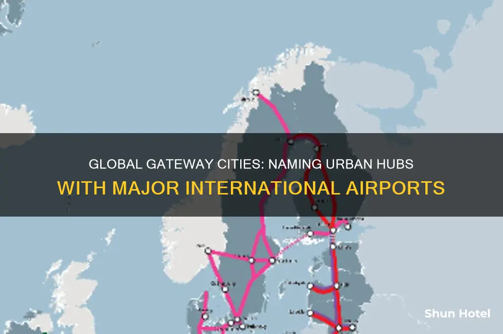 what do you call cities with large international airports