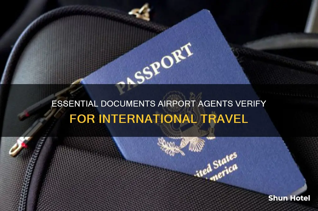 what documents do airport agent need to verify international journey