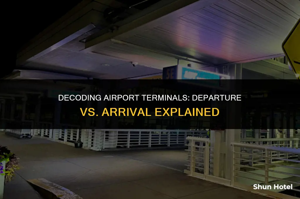 what does airport departure vs arrival terminal mean