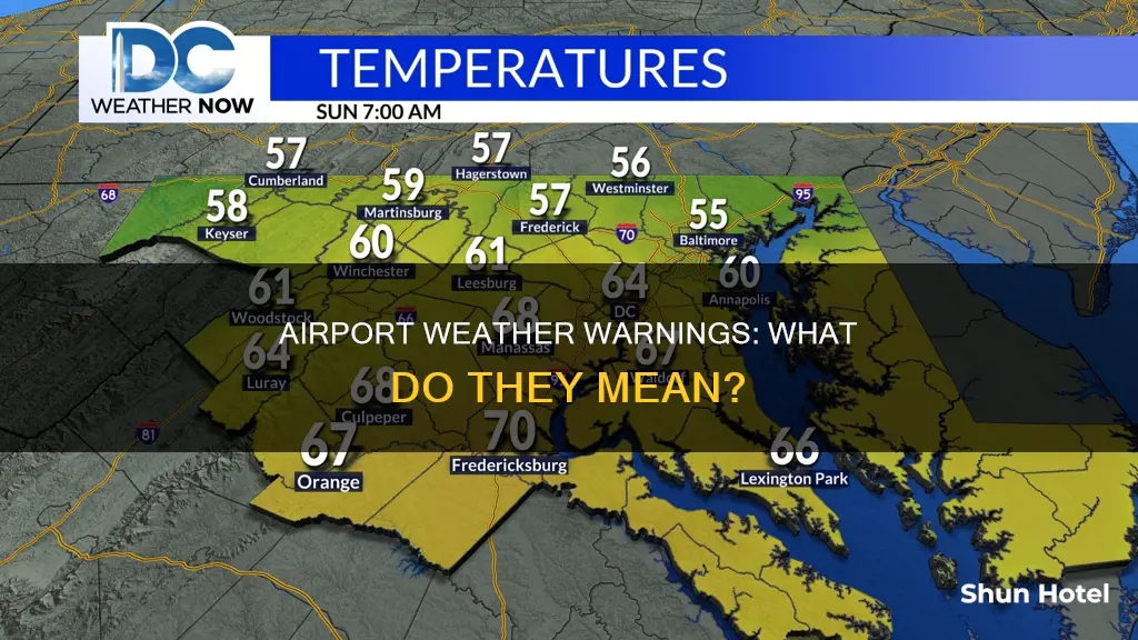 what does airport weather warning mean