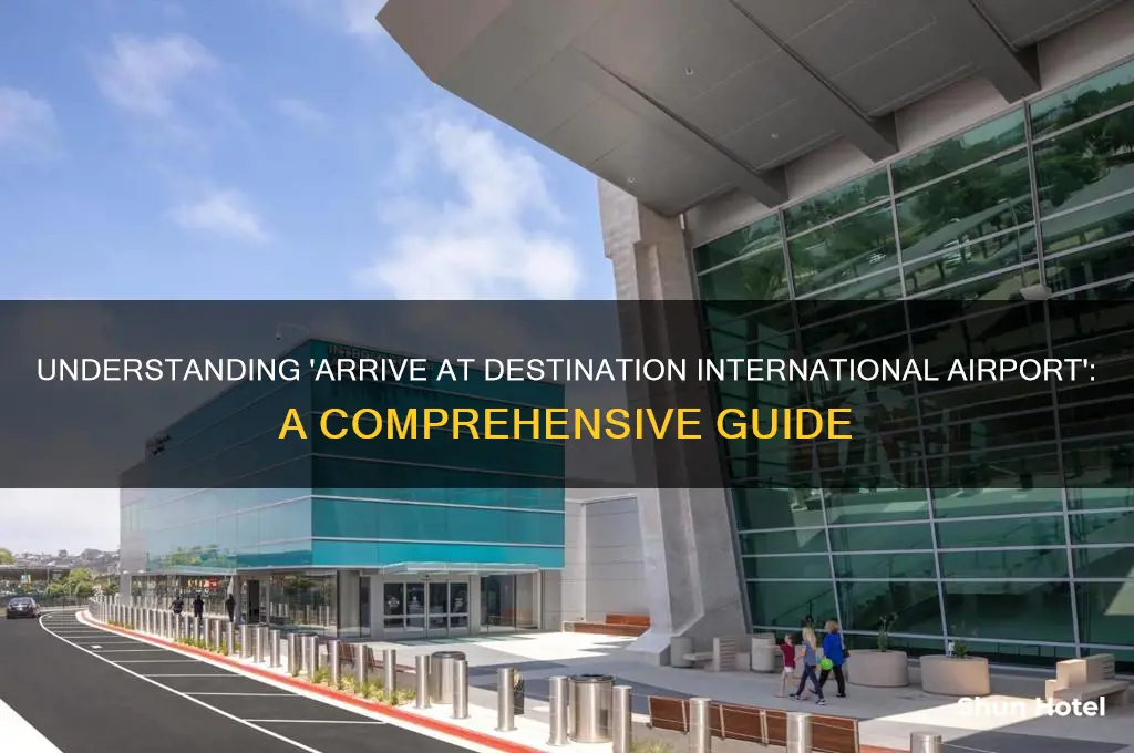what does arrive at the destination international airport mean