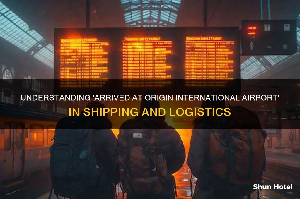 what does arrived at the origin international airport mean
