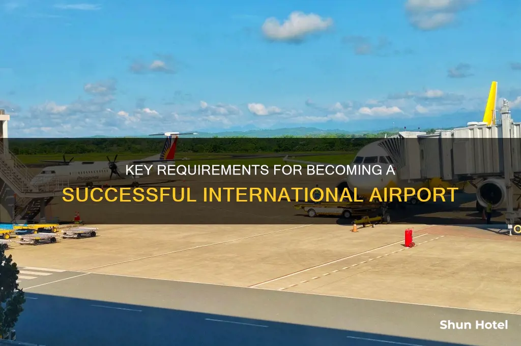 what does it require to be a international airport