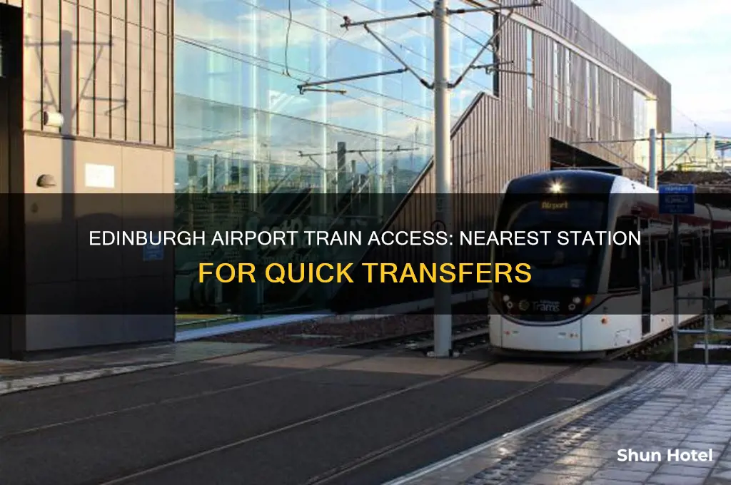 what edinburgh train station is closest to the airport