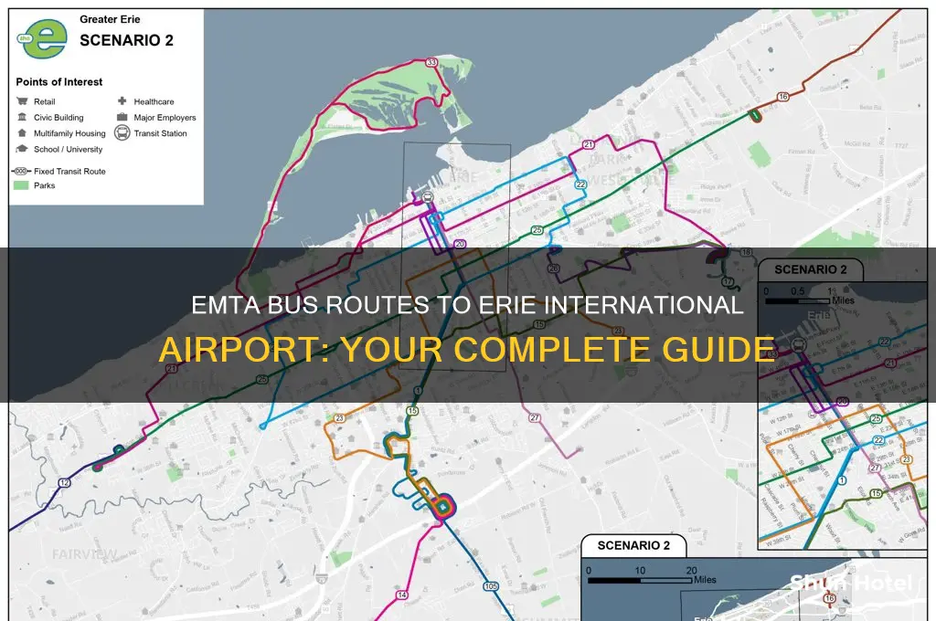 what emta bus routes go to the erie international airport