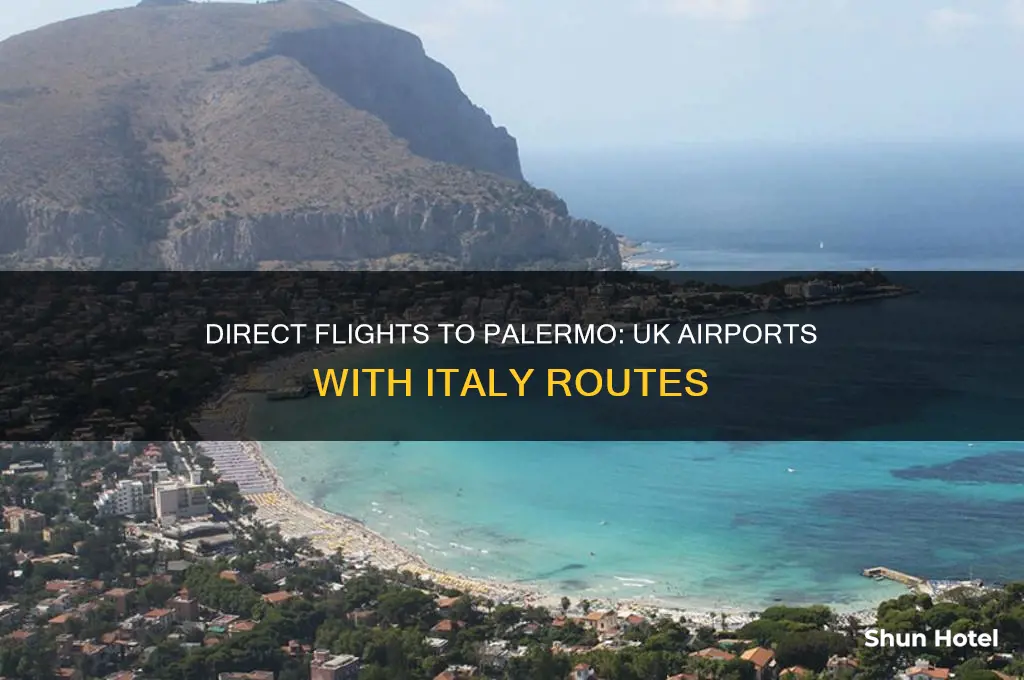 what english airports fly to palermo italy