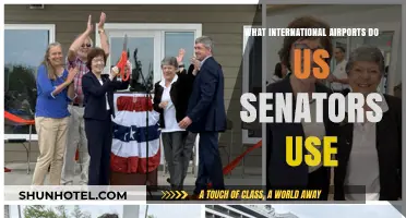 Which International Airports Do US Senators Frequently Use for Travel?