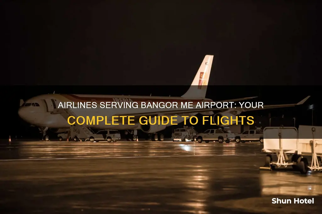 what irlines fly into bangor me airport