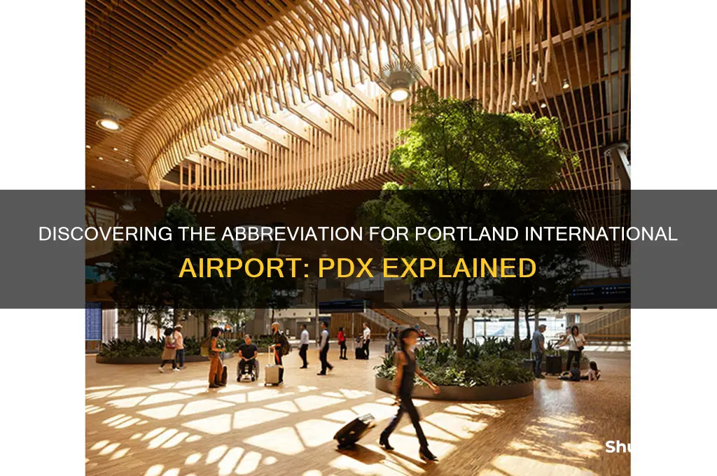 what is abbreviation for portland international airport