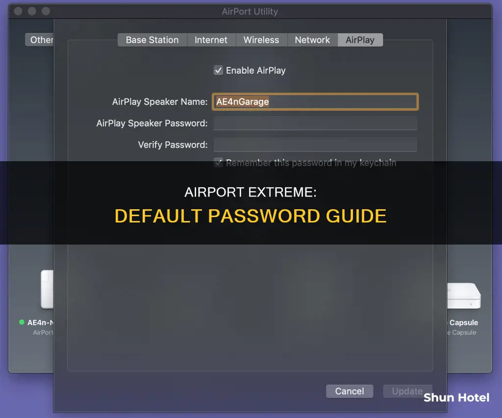 what is airport extreme default password