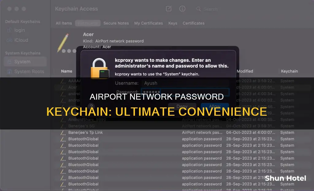 what is airport network password keychain