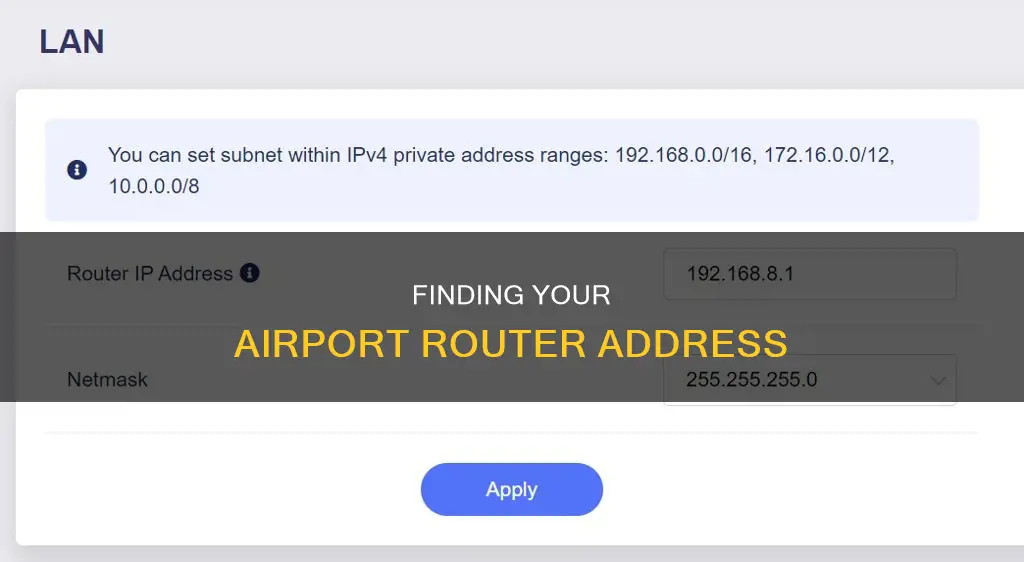 what is my airport router address