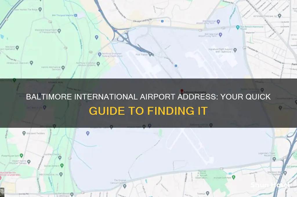 what is the address to baltimore international airport
