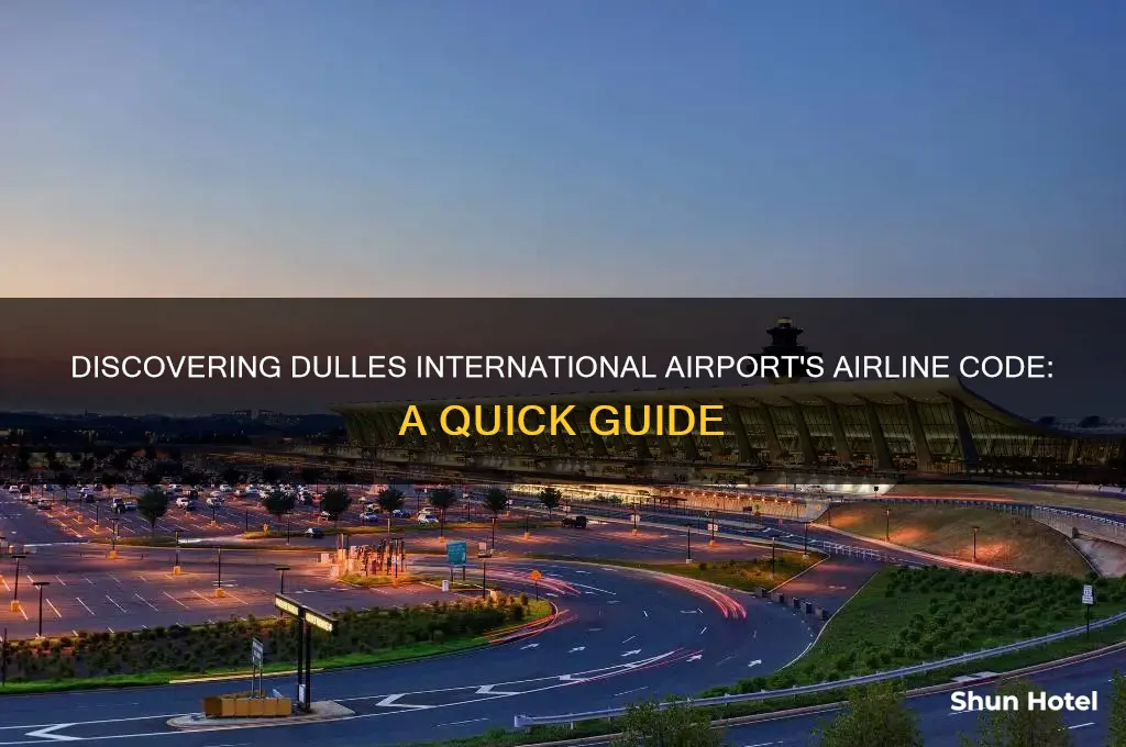 what is the airline code for dulles international airport