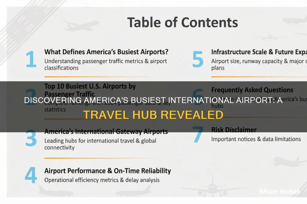what is the busiest international airport in the united states