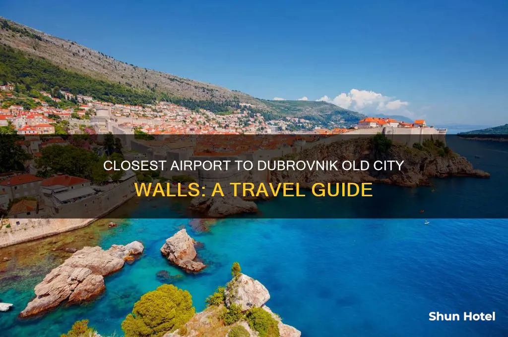what is the closest airport dubrovnik old city walls on