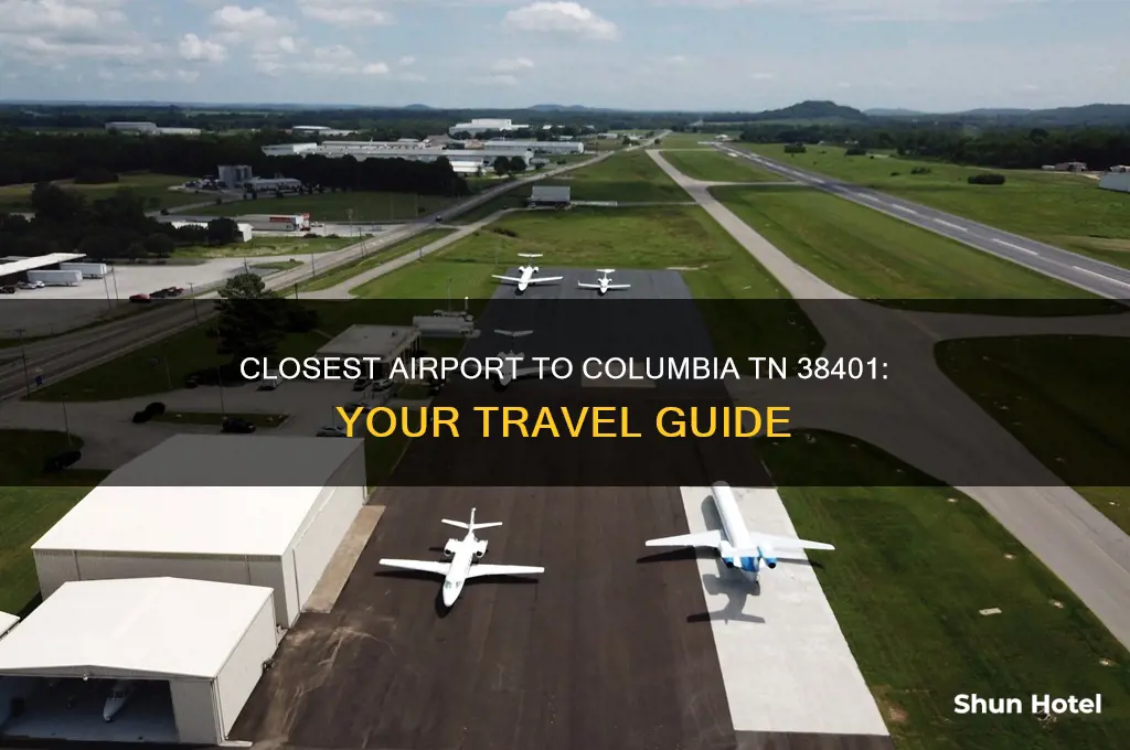 what is the closest airport from columbia tn 38401