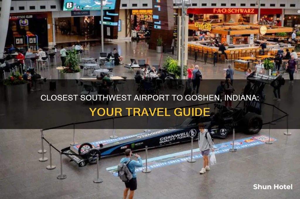 what is the closest airport southwest flies to goshen indiana