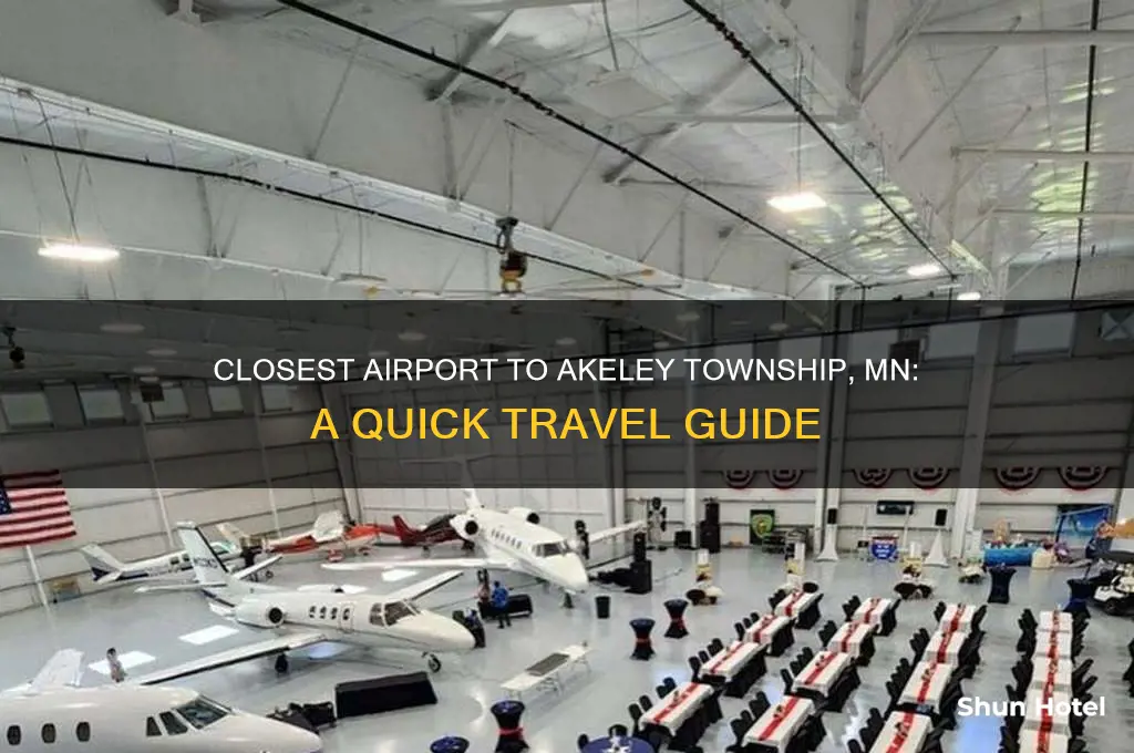what is the closest airport to akeley township mn