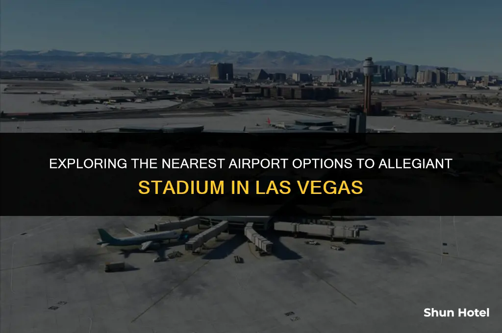 what is the closest airport to allegian stadium las vegas