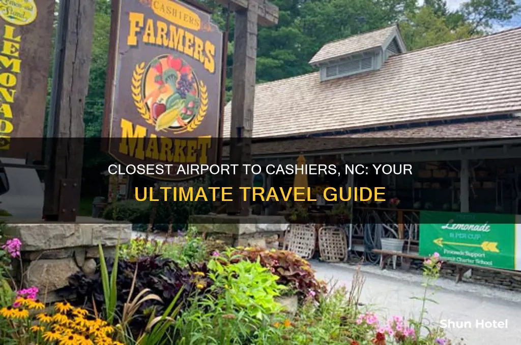 what is the closest airport to cashiers nc