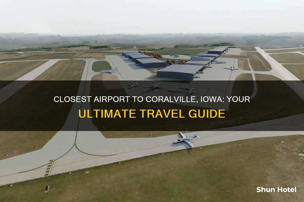 what is the closest airport to coralville iowa