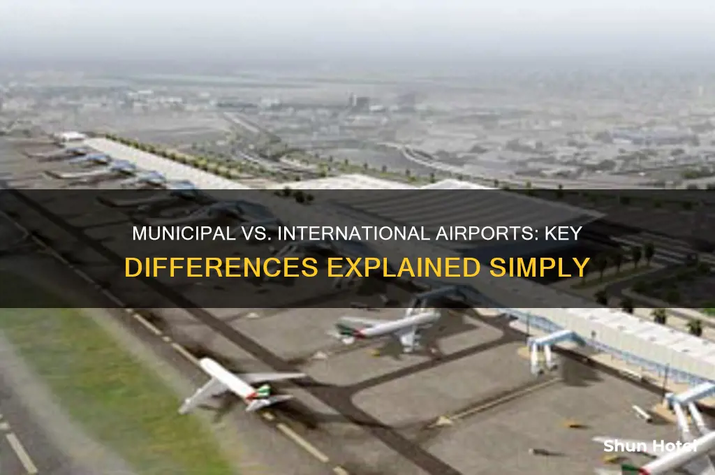 what is the difference between a municipal and international airport